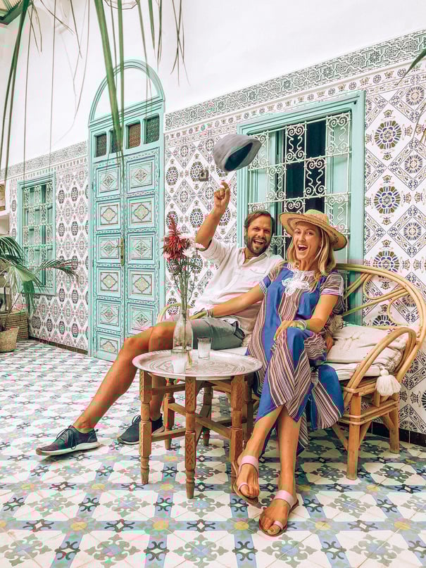 Man and Woman Sitting on Bench
